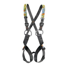 PETZL Simba 孩童全身安全帶攀岩安全帶 AP-C65, 黑色（內），彩色處理（外）