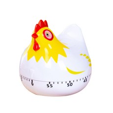 Popo公雞動物定時器, 白色的, 1個
