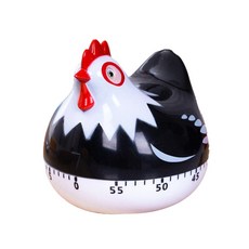 Popo公雞動物定時器, 黑色的, 1個