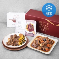 그리팅 맛있는 연화식 더 부드러운 소갈비찜 700g x 2p + LA갈비 400g x 2p 선물세트 (냉동), 1세트