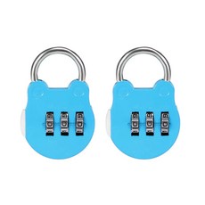 青蛙造型3位數密碼掛鎖 藍色, 2套