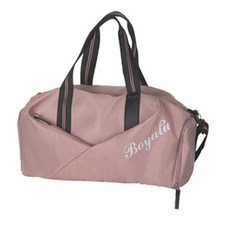 運動肩背包 + 背帶, 字母印花粉紅色