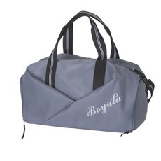 運動肩背包 + 背帶, 字母印花天藍色