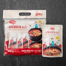 델링 순두부찌개 소스, 140g, 6개