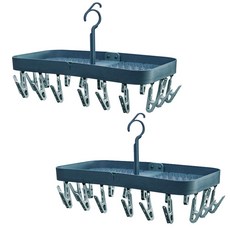 ONGI 可折疊曬衣架 藍色, 2個