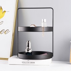 溫暖桌下置物架 2層 圓形 大型 2入, 藍色