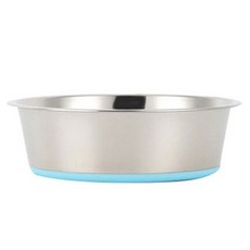 반려동물 미끄럼방지 스테인리스 사료 그릇 2500ml, 블루, 1개