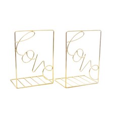 러브 철제 L형 북엔드 YT_RA886 2p, 황금골드