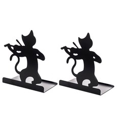 검은고양이 북엔드 철제 책받침대 YT_RA887 2p, 바이올린