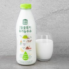 삼양우유 제주 동물복지 유기농 우유, 750ml, 1개