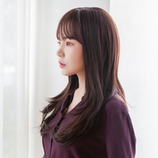 Gabal.com 女士中長層次基本款真髮全頂假髮, 自然棕色, 1個