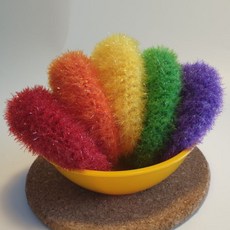 HONEYMALLOW 圓麵包菜瓜布 針織DIY材料包 彩虹A組, 1套, 10種