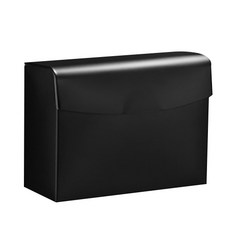 不鏽鋼壁掛式垃圾桶, 黑色的, 1個