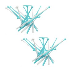 ange 奶瓶瀝水架 2入, 白色 藍色