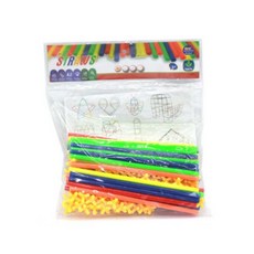 Toyloft 魔術吸管玩具積木 玩吸管積木 200p, 混色