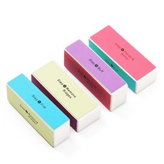 4步驟方形指甲銼, 混色, 4個