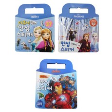 Disney 迪士尼 冰雪奇緣漫威角色造型安全貼紙場景組 3入, 隨機發貨
