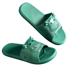 Karis Happy Cow 浴室拖鞋 綠色, 1個