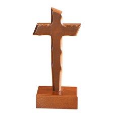 原木桌上型十字架荊棘冠冕, 單一顏色, 1個