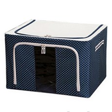 鋼絲框架布料收納箱, 海軍藍, 1個