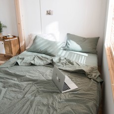 拼色格紋純棉薄被, 8