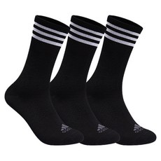 adidas 愛迪達 Golf 男士 Performance 正面Logo中筒襪 3雙組, 黑色