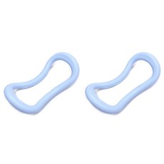 線條環形皮拉提斯小腿瑜珈環 軟 2入, 天藍色