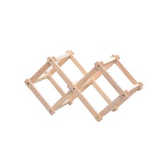 Aroi折疊式木質酒架架 3格, 木色, 1個