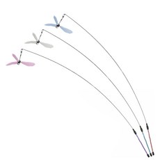 PETSMON 飛行長鋼絲風車逗貓棒, 隨機出貨, 3個