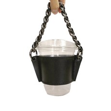 Ecoral飲料水皮革收納包 黑色 16.2*7.2*11.6cm, 1件, 1個