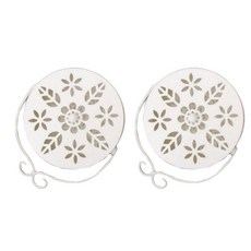 Enjoy Goods花朵蚊香架 2入, 白色的