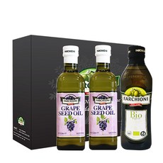 FARCHIONI 法奇歐尼 特級初榨橄欖油 500ml+葡萄籽油 500ml 2入, 1套