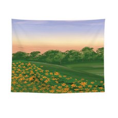 Trendy Cube 風景布藝掛布, 日落田野