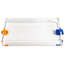 壓克力方形托盤, 藍色