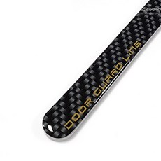 CAIMAN 모던 와이드 도어가드, 블랙 카본 + 레더링 골드, 1개