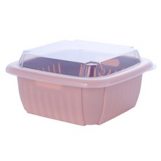 이중 배수 물빠짐 바구니, 핑크, 1개