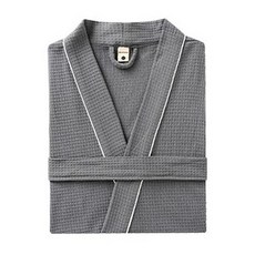 I Love Home 柔軟日式浴袍 XL, 灰色, 1個