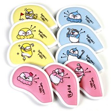 SEVEN HILLS PP 鐵桿套 i-003 3種 x 3p 組, 粉紅色, 藍色, 黃色, 9個