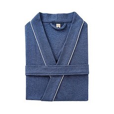 Wonine 夏季用華夫格浴袍 L, 藍色, 1個