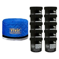 CNS WORLD 家庭護理電動發帽 + Aroma 馬油發包 10p + 頭髮塑料帽 50p 套組, WH-1, 藍色