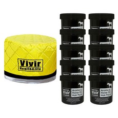 CNS WORLD 家庭護理電動發帽 + Aroma 馬油發包 10p + 頭髮塑料帽 50p 套組, WH-1, 黃色的