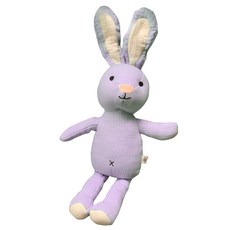 Woo-Ju-Ju 嬰兒紗布兔附件娃娃, 紫色