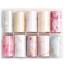 大理石紋理美甲貼片膜 KE_01 10款入, 大理石戒指 (KE_01_02), 1套