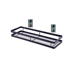 Jinho多功能鐵製壁掛式置物架 黑色, 1個