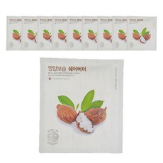 NATURE REPUBLIC Real Nature乳木果油保濕滋養水凝膠面膜, 1件, 10個