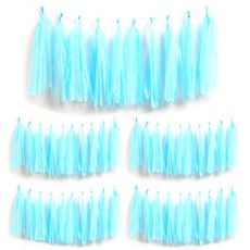 PARTYHAE DIY派對流蘇掛旗, 藍色, 5個