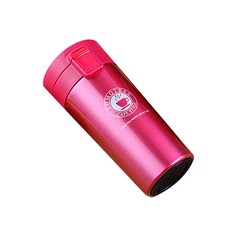 MAREUTTIEL 不鏽鋼彈蓋式保溫杯, 粉色, 380ml