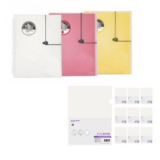 ECO Chungwoon 春季報告PP文件夾 A4 3入+多色L型文件夾 10入, 隨機發貨（A4架），透明（L架）, 1套