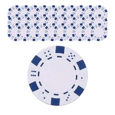 高級彩色德州撲克遊戲籌碼 100入組, 白色