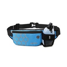DGT 六角形運動防水腰包, 藍色